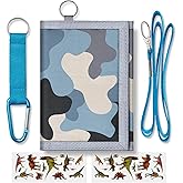 Yollber Kids Wallets for Boys With Coin Pocket, Boys Wallets for Kids Ages 4-18, Toddler Trifold Camo Wallet With 9 Card Holders,Novelty Wallet for Childrens Birthday Gifts
