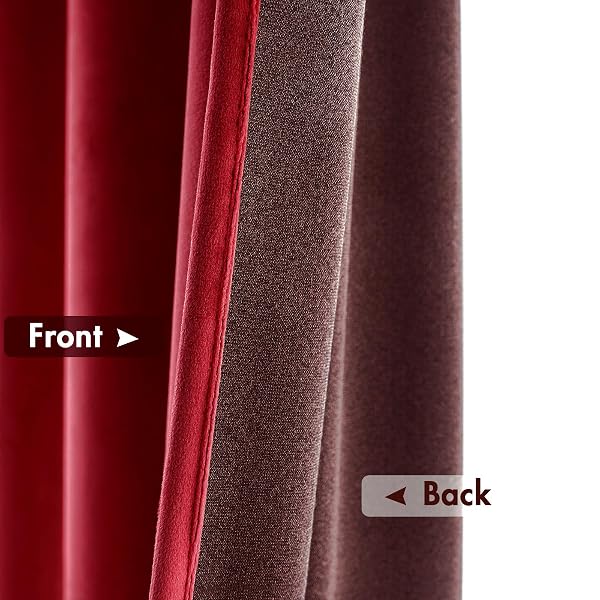 MIULEE CHRISTMAS RED VELVET CURTAINS THERMAL INSULATED BLACKOUT CURTAIN DRAPES FOR BEDROOM LIVING ROOM DARKENING 90 INCHES LONG CURTAINS PANELS ROD POCKET SET OF 2