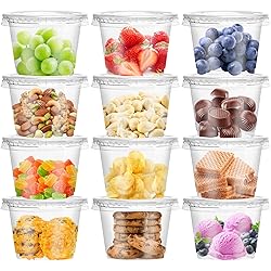 Qinsihwn 100 Pcs 8 OZ Disposable Plastic Cups with