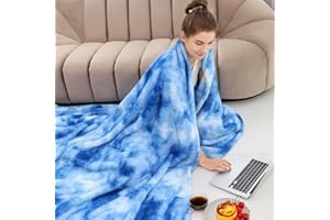 obinsm Warm Blanket Blue Soft Fleece Blankets Throw Blankets for Bed