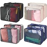 Silkfly 8 Pcs XL Packing Cube for Travel Luggage Organizer Suitcase High Capacity Large Packing Bag Bulk Reusable Mesh Travel Cube for Hiking Camping Accessory, 17.7 x 13 x 4.7 Inch(Multicolor)
