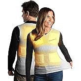 UnderWarmer Single-Use Heated Vest Shirt | Compression Baselayer | 8 Built in Heat Packs | Body Warmer | White