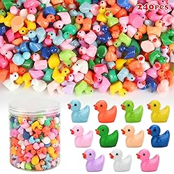 GWAHSA 240pcs Mini Ducks, Tiny Resin Duck Figurines