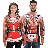 Ahegao Unisex Christmas Sweater 3D Printed Funny Graphic Pullover Sweatshirts for Party