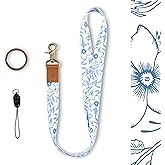 Lanyard ID Badge, Key & Teacher Lanyard - Cute & Cool Design for Women, Office, Cruise Ship, Staff, Students - Detachable Keyring for ID Card, Car Key, Name Tag, Credit Cards, Wallet, Phones