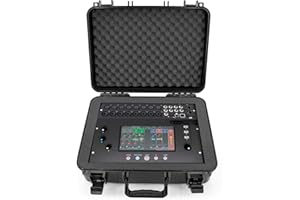 CASEMATIX Hard Travel Case Compatible with Allen & Heath CQ-18T Digital Mixer and CQ-12T With Customizable Foam Interior & Protective Padded Carrying Case For Mixers