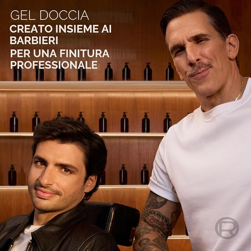 L'Oréal Men Expert Gel doccia Barber Club formulato con olio di legno di cedro per fornire pulizia, nutrizione e idratazione di barba, pelle e capelli