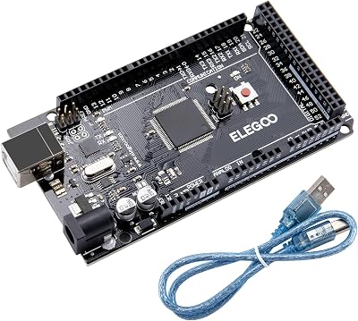 ELEGOO Mega 2560 R3 Controller Board Compatible with Arduino IDE USB Cable Black