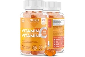 SUKU Vitamins Sugar-Free and Sugar Alcohol Free Vitamin C Gummies for Adults & Family | 250mg Vitamin C Gummy | Chewable Supp
