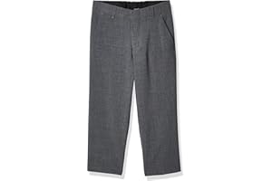 Calvin Klein Boys' Flat-Front Bi-Stretch Dress Pant, Straight Leg Fit, Belt Loops & Front Pockets