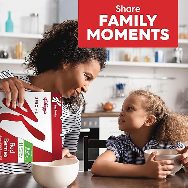 KELLOGG’S SPECIAL K BREAKFAST CEREAL, FIBER CEREAL, FAMILY BREAKFAST, FAMILY SIZE, RED BERRIES, 15.6OZ BOX (1 BOX)