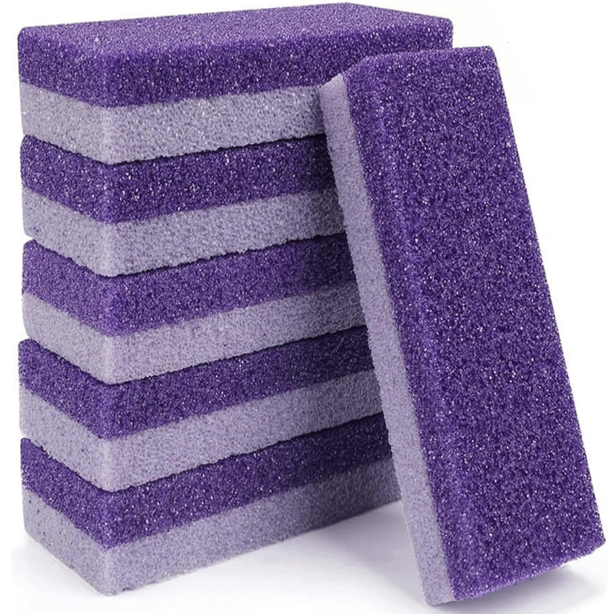 6 Packs Foot Pumice Stone - Double Sided Foot Scrub for Feet Hard Skin Callus Remover and Scrubber, Exfoliating Dead Skin (Purple)