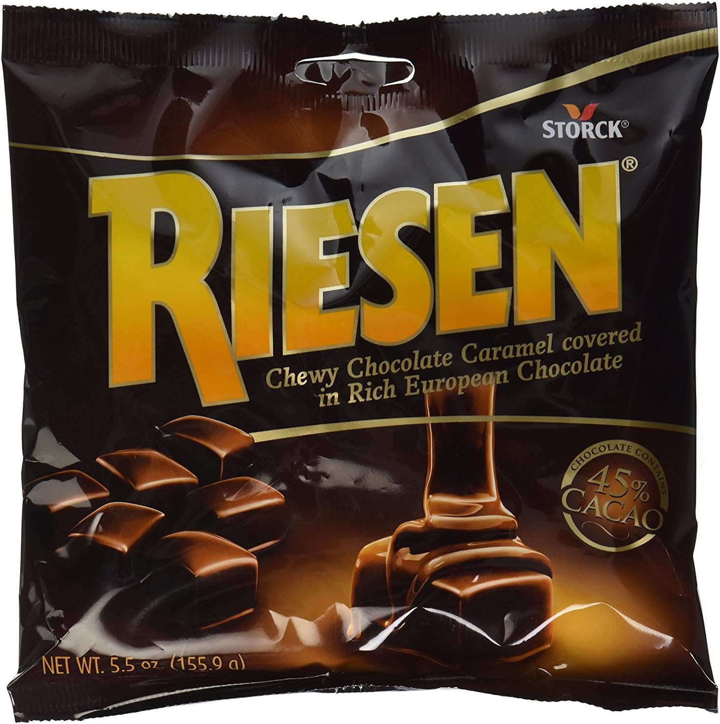 RiesenChocolate Carmels Candy, 5.5 Oz (Pack of 4)