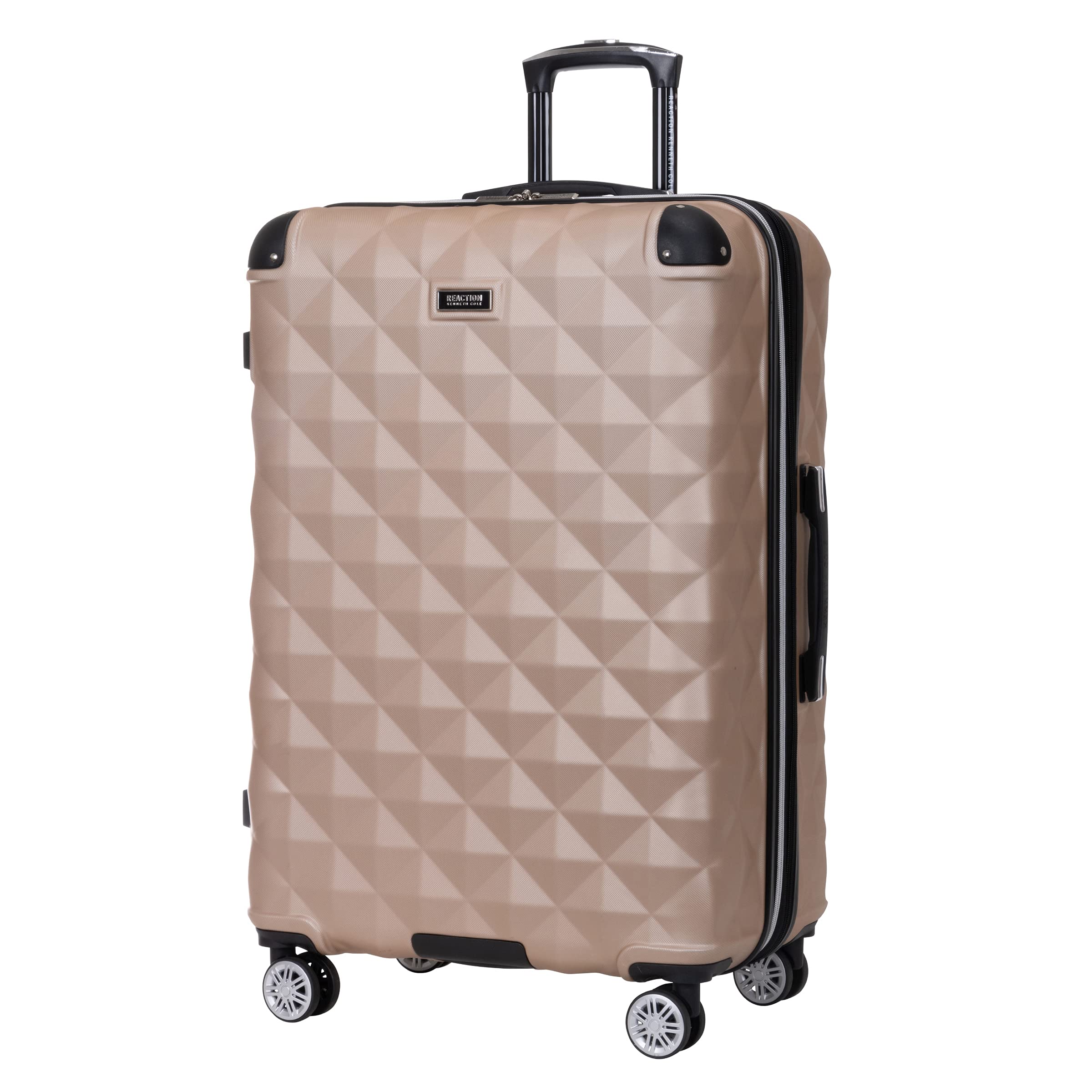 Kenneth Cole REACTION Diamond Tower Collection Lightweight Hardside Expandable 8-Wheel Spinner Travel Luggage, Rose Champagne, 3-Piece Set (20