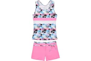 JerrisApparel Little Girls' Summer Two Piece Boyshort Tankini Kids Swimsuit