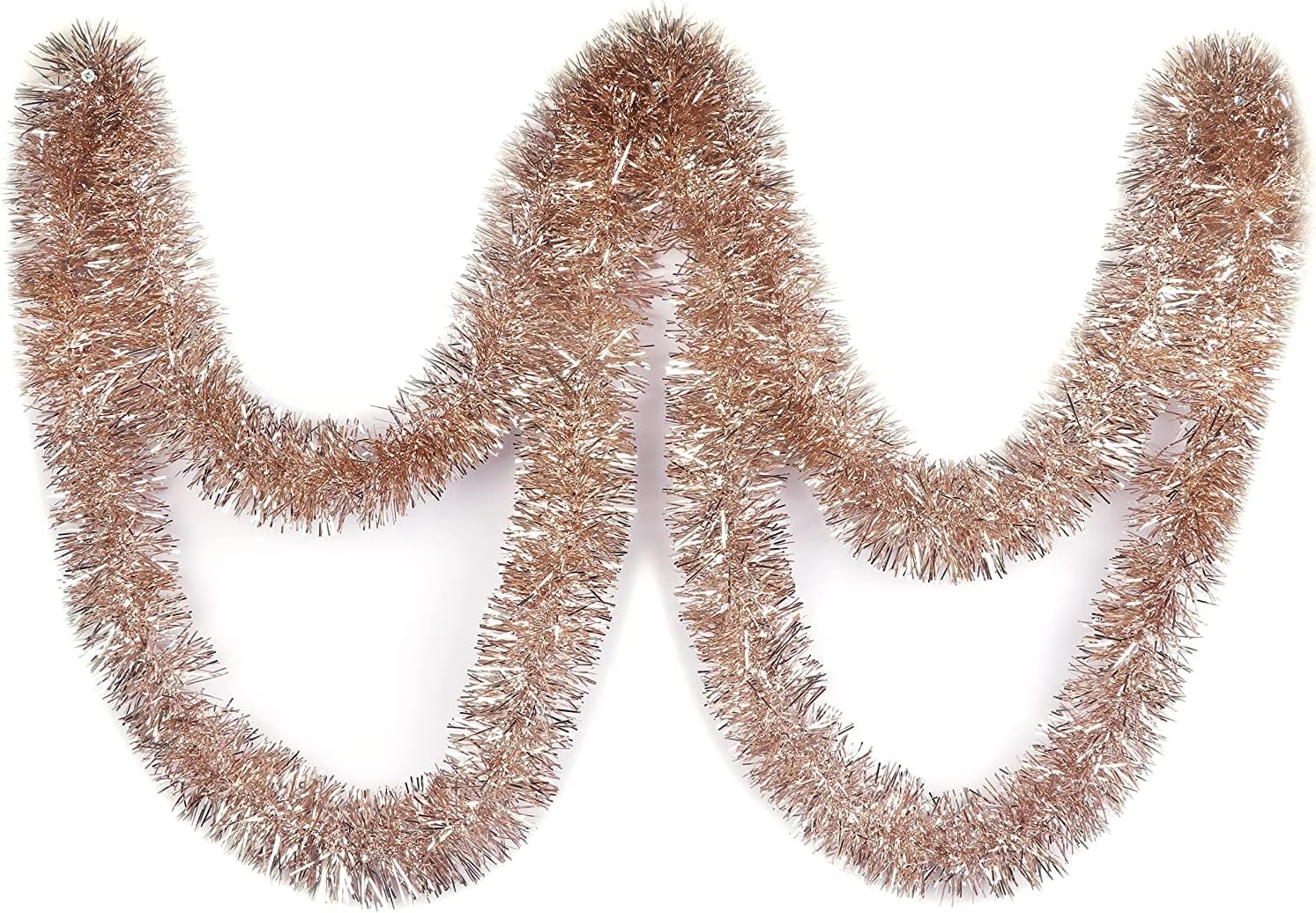 Wreaths, Garlands & Swags - YYCRAFT 15 Yards (45 Feet) Commercial Length Thick Foil Tinsel Christmas Garland Classic Christmas Decorations, Champagne