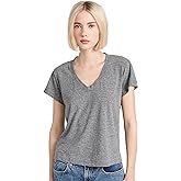 perfectwhitetee Women's Hendrix Cotton Boxy V Neck Tee