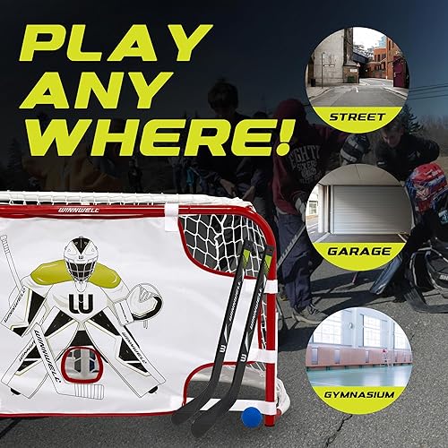Winnwell Mini Knee Hockey Set Indoor Hockey Training Equipment
