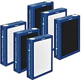 [Upgraded] Uaswpart Classic 500/600 Series Dualprotection Filter Compatible with Blueair Classic 500/600 Series Air Purifier Models Classic 580i 680i 501 503 505 510 550E 555EB 601 605, 6 Packs