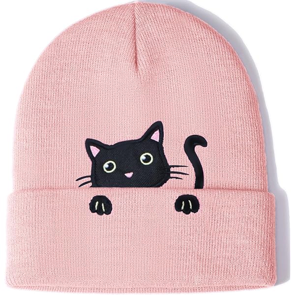 Cat Beanie Hats for Women Cute Cat Lovers Gifts Women