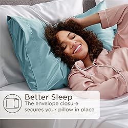 Bedsure King Size Satin Pillowcase Set of 2 - Grey