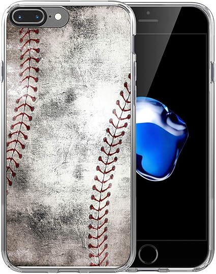 Amazon Com 8 Plus Case 7 Plus Case Iwone Cute Rubber Durable Protective Skin Cover Compatible With Iphone 7 8 Plus Creative Vintage Baseball Art Pattern Printing