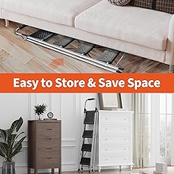 4 Step Ladder,DIAMONDFORGE Folding Step Stool with