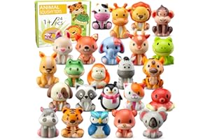 Party Favors for Kids 24PCS Safari Animal Squishy Toys,Goodie Bag Stuffers, Pinata Stuffers,Birthday Gifts for Boys & Girls,T