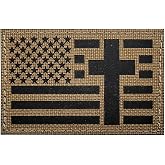 Tactical Bible Cross Flag Patch, Camouflage Military Reflective Flag Bible Patches for Hats Backpack Clothes