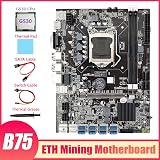 Lodokdre B75 Mining Motherboard 8x PCIe to USB G530 CPU Kit Thermal Paste Cable view 4