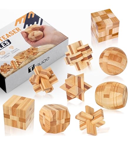 Casse-têtes En Bois Pour Adultes Et Enfants - Jeux De Casse-têtes 3D, QI, Tests De L'esprit Et De La Logique - Jouets éducatifs En Bois Stimulants Par Sharp Brain Zone