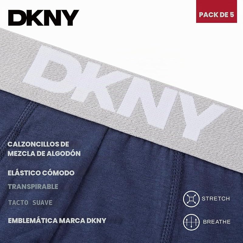 Hombres Bañador Gris/Negro/Azul Marino/Gris Oscuro/Blanco Paquete de 5 XL