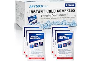 Instant cooler Ice pack- Ice packs 6 Count Disposable 7.5 x 4.5 Inches - Ready to use – Ideal for Injuries, Inflammation, Spr