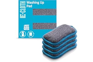 E-Cloth Washing Up Pads - Dish Sponges Kitchen Cleaning Kit - Reusable Sponges for Dishes and Cleaning - Non-Scratch Scrubber