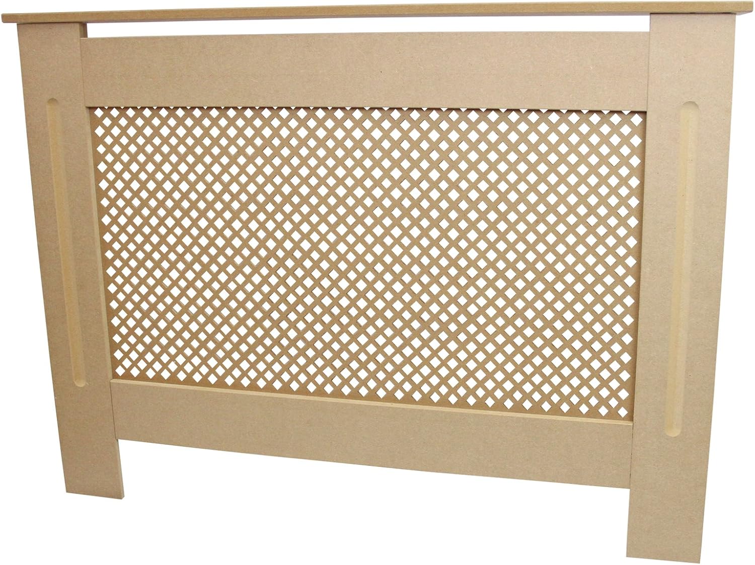 Radiator Cover Natural Unfinished MDF Wood Trellised Grill Modern