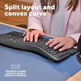Trust Arvia Silent Wireless Ergonomic Keyboard UK QWERTY Bluetooth 2.4GHz view 3