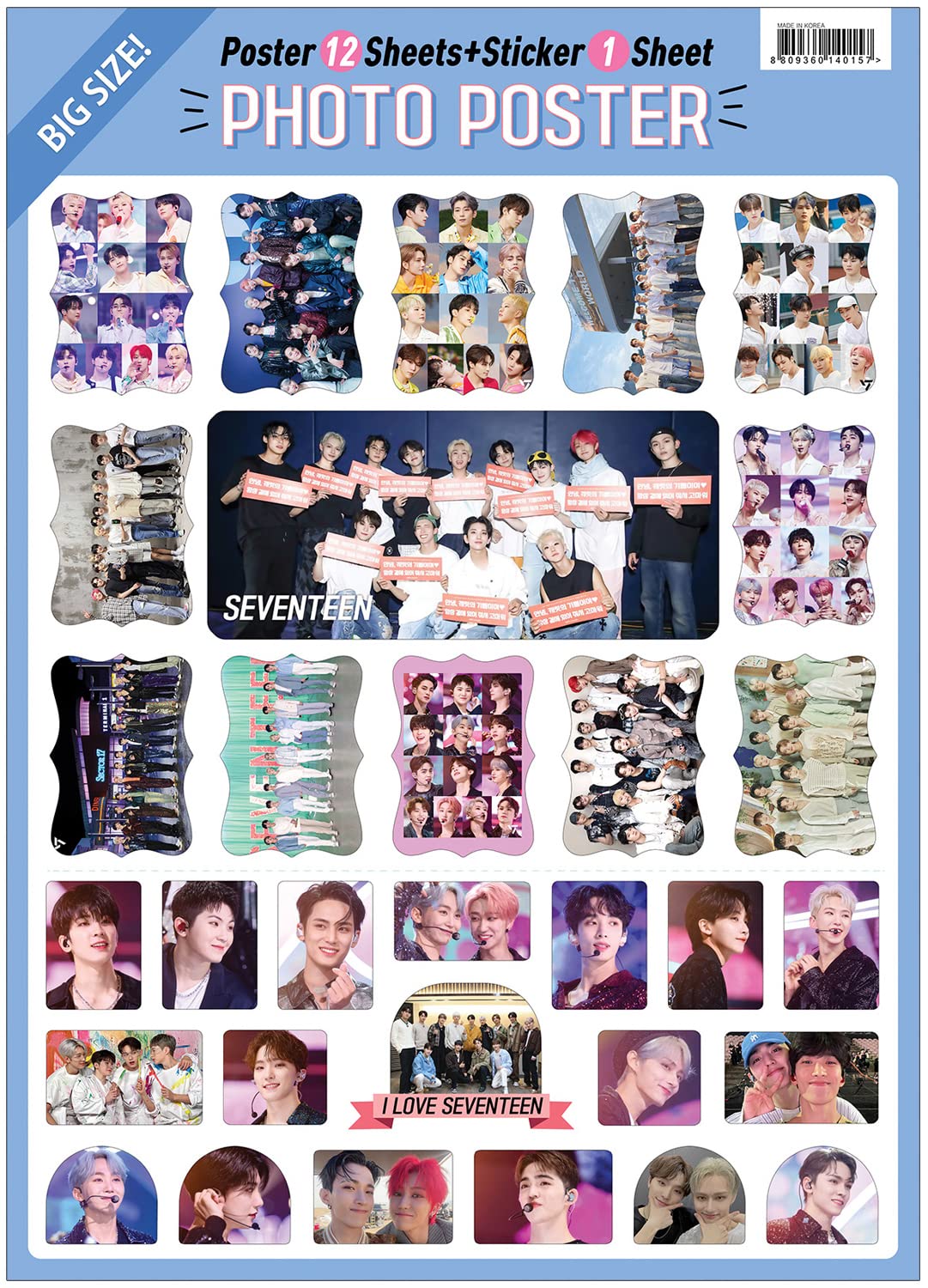 Mua K-POP Idol Group High end 12 Poster & 1 Sticker Set (All A3
