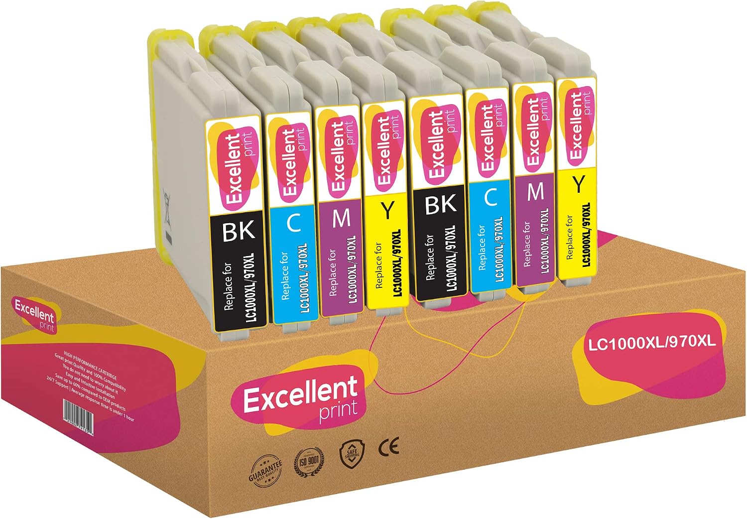 Excellent Print LC1000XL LC970XL LC1000 LC970 Compatible Ink Cartridges for Brother MFC235C DCP150C MFC260C DCP157C