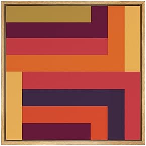 SIGNWIN Framed Canvas Wall Art Yellow, Orange, Red,...