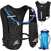 ONETOALL Running Vest for Women & Men, 6L Hydration Backpack with 2L Water Bladder, Lightweight Water Backpack for Trail Running, Marathon, Hiking, Cycling, Jogging, Adjustable Fit
