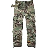 KOCTHOMY Men’s Fleece Lined Hiking Pants,Winter Outdoor Thermal Casual Work Cargo Pants with Multi Pockets, No Belt.