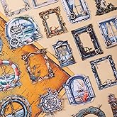 60 Pieces Vintage Maritime Themed Cardstock Cutout Frame Stickers, Aesthetic Scrapbook Stickers for DIY Diary Junk Journal Handbook Album Decoration Label Sticker Journaling Scrapbooking Supplies