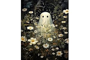 cviokrdu Halloween Paint by Numbers Kit for Adults - Ghost Adult Paint by Number Kits Without Frame, DIY Ghost Oil Painting for Gift Home Wall Decor (16x20inch)