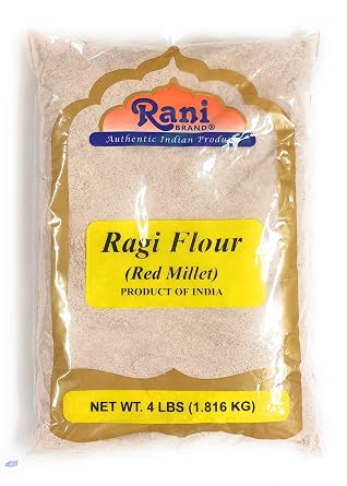 Amazon Com Rani Raggi Flour Finger Millet 4 Pound 4lbs 64oz Bulk All Natural Vegan Gluten Free Ingredients Non Gmo Indian Origin Grocery Gourmet Food