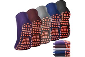 WANZHIHUI Grip Socks for Women & Men- Non Slip Grippy Sticky Anti Skid Slipper Sock for Yoga Pilates Trampoline Hospital