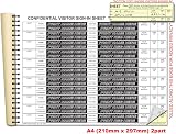 Cherry Printers GDPR Confidental Visitor Sign In Book A4 50 Sets view 2
