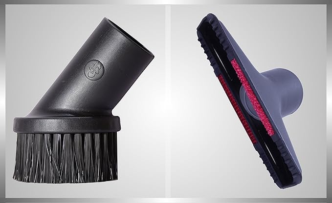 Rodak Finest Combo Accessory For Vacuum Cleaner - Brush(Furniture Round) And Upholstery Nozzle (Black)