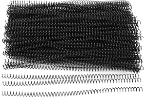 Spiral Binding Coils, 100PCS, 8mm Diameter, Black, Plastic Spines, 40 Sheets Capacity, A4 Paper, 360 Rotation