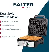 Salter Waffle Maker Dual Non-Stick Plates 1600W Adjustable Temp view 2