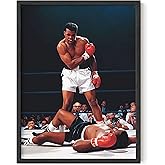 HAUS AND HUES Muhammad Ali Posters - Muhammad Ali Canvas Wall Art in Ring Boxing Prints, Sports and Gym Artwork, Black History Pictures for Wall, Sport Posters for Man Cave (Unframed 12x16)